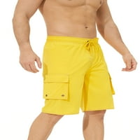 Haite Men Beach Shorts Малки цветни дъна Еластична талия Лято къси панталони тренировки мини панталони ваканция за теглене на