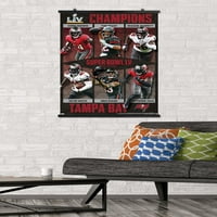 Пиратите от Тампа Бей-Възпоменателен стенен плакат на шампионите от Супербоул, 22.375 34