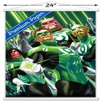Comics - The Green Lantern Corps - Портретен плакат за стена с дървена магнитна рамка, 22.375 34