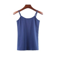 Linyer жени памучни жилетки Лято без ръкави Модни тънки дрехи многоразмер тениска с резба с тънки висши ризи аксесоари тъмно синьо s