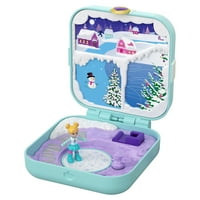 Polly Pocket Frosty Fairytale Compact Playset с изненада разкрива