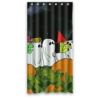 Hellodecor Хелоуин тъмна нощ призрак душ завеса полиестер тъкан баня декоративна завеса размер