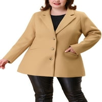 Уникални сделки жените Плюс размер зимни екипировки Мода Дълги ръкави палто