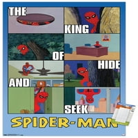 Marvel Comics - Spider -Man - Скриване и търсене на стенен плакат с дървена магнитна рамка, 22.375 34