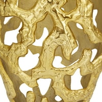 Декмод 20 Златна алуминиева ваза с изрязани дизайни
