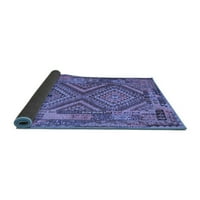 Ahgly Company Indoor Square Southwestern Blue Country Country Rugs, 4 'квадрат