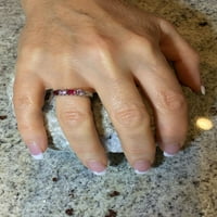 Нана Стрейт бар в страна ЦЗ Възрастен женски майки ден пръстен 1-камък, стерлинги сребро-Размер 6-Камън6