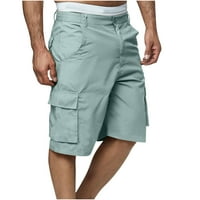 Inleife cargo shorts мъже клирънс мъжки камуфлажна работа шорти в средата на баланса с много джоба панталони от пет части небрежни
