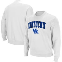 Мъжки колисеум бял Кентъки Wildcats Arch & Logo Pullover Sweatshirt