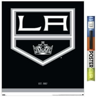 Лос Анджелис Кингс - Плакат за стена на лого, 22.375 34