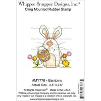 Whipper Snapper Cling Stamp 4 x6 -Bambino, PK 1, Whipper Snapper Designs