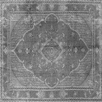 Ahgly Company вътрешен правоъгълник медальон сиви традиционни килими, 8 '12'