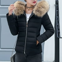 Symoid Womens Coats & Jackets- Модни тънки ежедневни ципове Разхлабени бомбардировачи с дълъг ръкав топъл блуза покритие черни