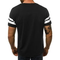 Мъжки ризи Просвет плюс размер Небрежно тънко писмо отпечатана тениска с къси ръкав в горната блуза