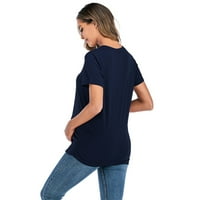 Дамски върхове дамски майчинство с къс ръкав писмо тениски върхове бременност блуза флот xxl