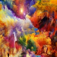 Цветно световно светилище - платно или печат на стена изкуство