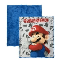 Супер Марио детски декор възглавница и хвърляне комплект, забавно Фау кожа