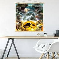 Jurassic World: Dominion - Group Wall Poster с магнитна рамка, 22.375 34