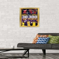 Лига - Lebron James All -Time Rocing Leader Wall Poster, 14.725 22.375 рамки