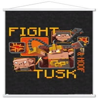 Minecraft: Legends - Fight Tusk & Hoof Wall Poster с магнитна рамка, 22.375 34