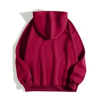 Sngxgn женски качулки с качулки подрязани жилетка с качулка с качулки с джобове дамски качулки, червено, размер 2xl