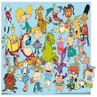 Плакат за стена на Nickelodeon Hares с Push Pins, 22.375 34