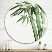 Art DesignArt 'Palm Bamboo Detair II' Традиционно метално кръг стена изкуство - диск на