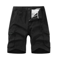 Hot6sl мъже къси панталони ежедневни, памучни работни шорти памук затруднено измит стил черен xl Продажби днес Просверие