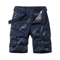 Мъжки товарни къси панталони ежедневни на открито солидно разтегливо лято лято късо с много джобове