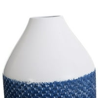 Cree White and Blue затруднени ценирани цилиндрови метални вази