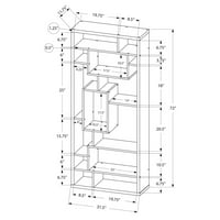 Monarch Bookcase 72 H White