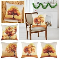 Tkrady Throw Plows Cover Costes of Serion Series Декоративна възглавница за възглавници есен есен оранжево дърво 18 18