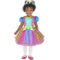 Малко дете момичета розово и синьо Лил Чудовище блясък костюм блясък Туту рокля 3т-4Т