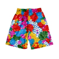 Небрежни къси панталони за мъже Бързо сух плажни къси панталони Летни цветя Хавайски къси панталони