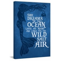 Тя мечтае за океана от Гарет Клег живопис на увито платно
