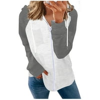 Umitay дамски качулки пуловер женски ежедневни отпечатани качулки с дълъг ръкав с цип суичъри джобни палто