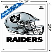 Las Vegas Raiders - Плакат за стена за капене на шлем, 22.375 34