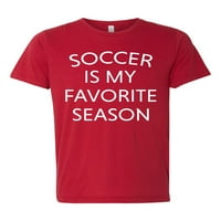 Футболът е любимият ми сезон Unise с тениска с къс ръкав-червен триблейд-медиум