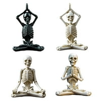 BOC Хелоуин йога скелет забавни подаръци Анти-избледнява колекционерски фестивал на ужасите опори смола занаяти призрак на десктоп скелет фигура