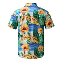 Мъже пролетни летни горни ризи ежедневни плажни отпечатани пачуърки риза с къс ръкав топ ежедневна риза с дълъг ръкав риза риза
