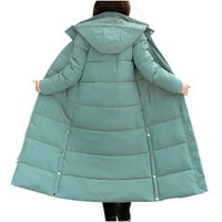 Одеерби палто за жени зима надолу памучни палта удължени и удебелени козини със средна дължина модерни якета зелени