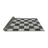 Ahgly Company Indoor Square Checkered Grey Modern Area Rugs, 8 'квадрат