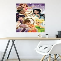 Disney Tinker Bell - Плакат за стена на феите с бутални щифтове, 22.375 34