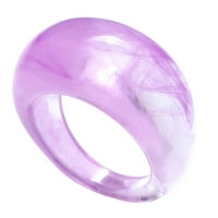 Парк Геометрична геометрична смола прозрачни пръстени кръгли пръстен на пръста за дама