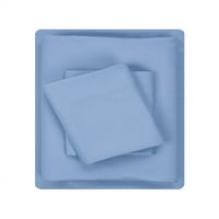 Основни елементи микрофибър син и графит двоен лист комплект