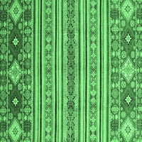 Ahgly Company Indoor Rectangle Oriental Emerald Green Modern Area Rugs, 5 '8'