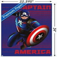 Marvel Fape of A Hero - Poster на стената на капитан Америка, 22.375 34