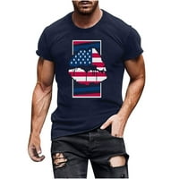 Амидоа нова модна ежедневна мъжка тениска печат спортна тениска ръкав кръг-деколте блузи и ризи големи и високи тениски ризи за