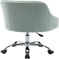 Стол на домашния офис на бюрото Модерен свободен въртящ се акцент кадифено офис стол, кадифено регулируемо кресло със сребърна