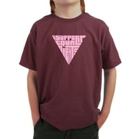 Тениска на думата на поп арт момче - подкрепям равни права